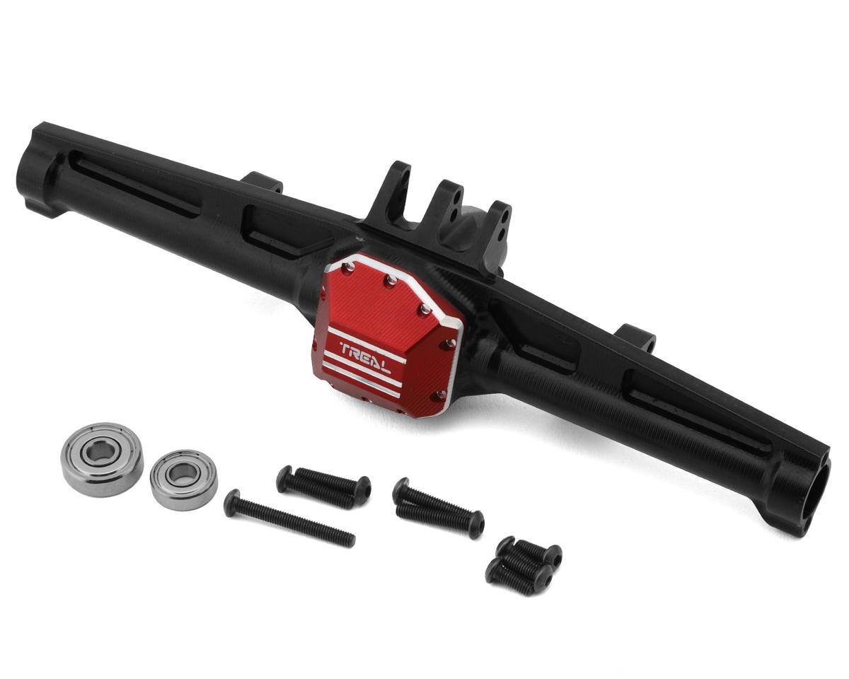 Treal Hobby Axial SCX10 III CNC Aluminum Rear Straight Axles (Black) (TLHTSCX10_III-26)