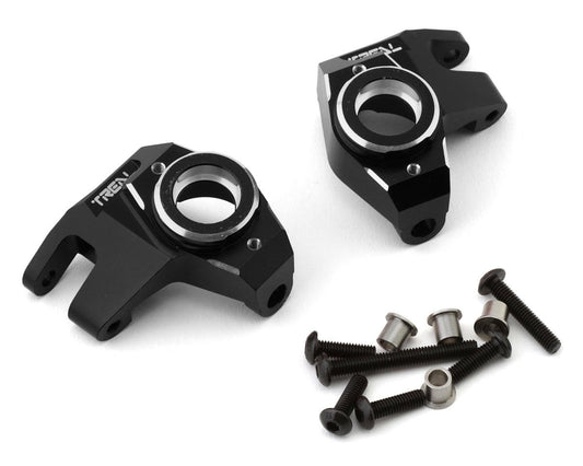 Treal Hobby Axial SCX10 III CNC Aluminum Front Steering Knuckles (Black) (2) (TLHTSCX10_III-31)