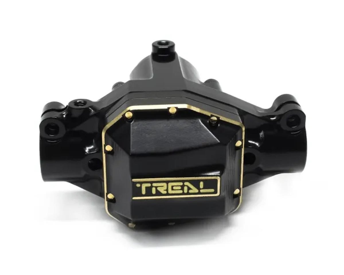 Treal Hobby Axial SCX10 Pro Brass Front Center Axle Housing (Black) (151.6g) (TLHTSCX10_PRO-01)