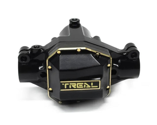 Treal Hobby Axial SCX10 Pro Brass Front Center Axle Housing (Black) (151.6g) (TLHTSCX10_PRO-01)