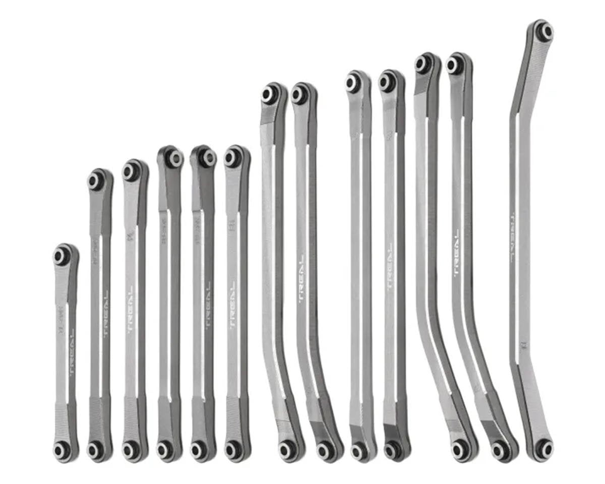 Treal Hobby Axial SCX10 Pro 7075 Aluminum Upper & Lower Link Set (Grey) (13) (TLHTSCX10_PRO-54)