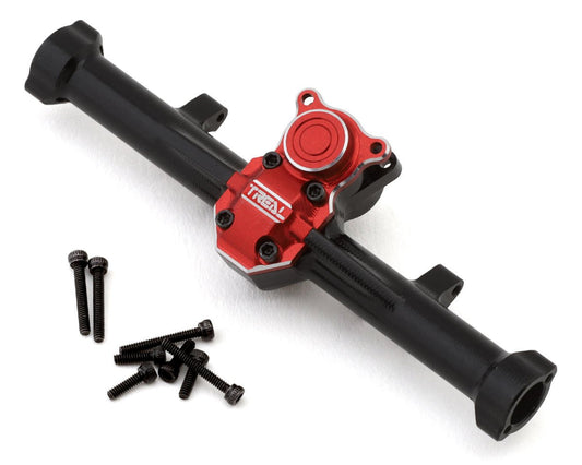 Treal Hobby Axial SCX24 Aluminum Rear Axle (Black/Red) (TLHTSCX24-04)