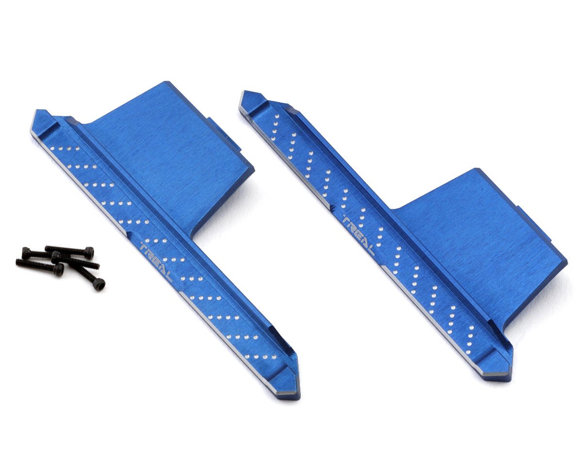 Treal Hobby Axial SCX24 Aluminum Side Step Rock Slider Running Board (Blue) (2) (TLHTSCX24-121)