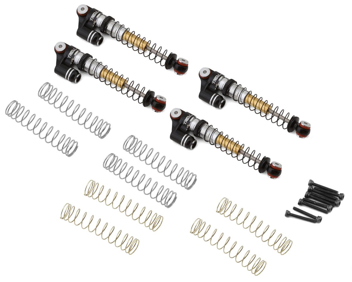 Treal Hobby Axial SCX24 Aluminum Long Travel Threaded Shocks (Black) (4) (43mm) (TLHTSCX24-155)