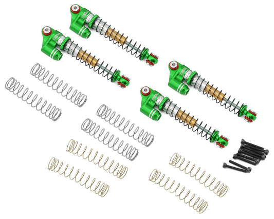 Treal Hobby Axial SCX24 Aluminum Long Travel Threaded Shocks (Green) (4) (43mm) (TLHTSCX24-157)