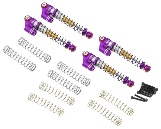 Treal Hobby Axial SCX24 Aluminum Long Travel Threaded Shocks (Purple) (4) (43mm) (TLHTSCX24-158)
