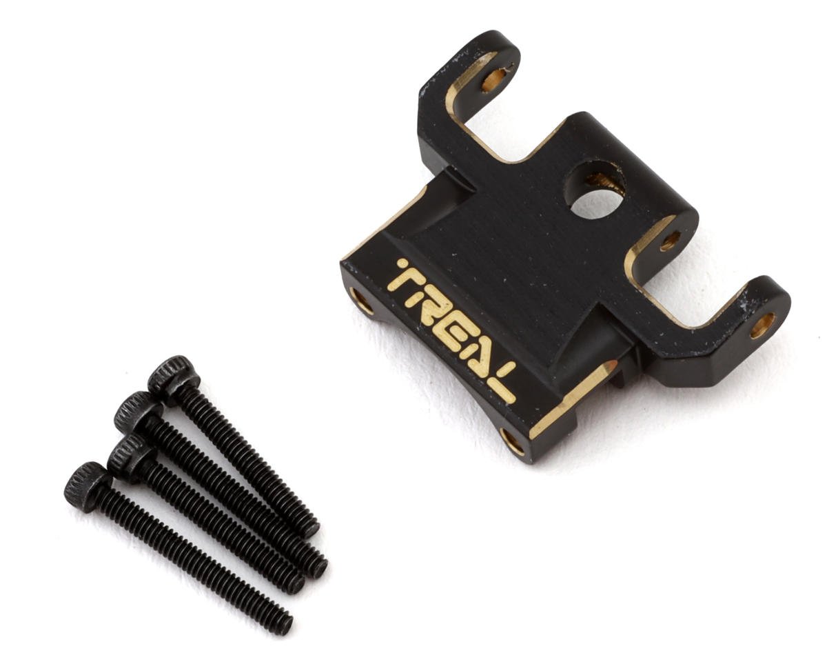 Treal Hobby Axial SCX24 Brass Rear Upper Link Mount (Black) (TLHTSCX24-184)