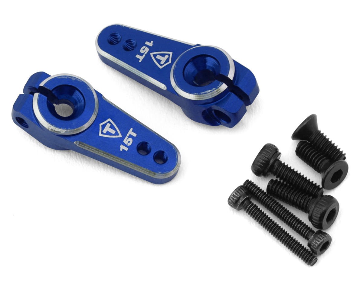 Treal Hobby Axial SCX24 Aluminum Servo Horn (Blue) (2) (15T) (Emax) (TLHTSCX24-191)
