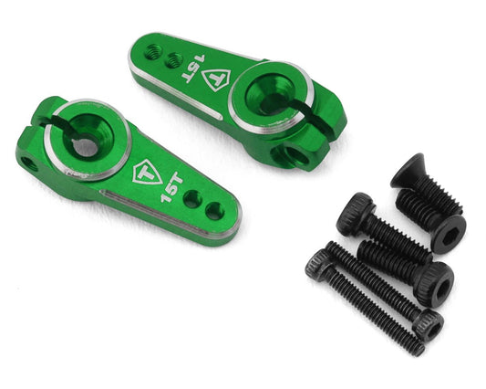 Treal Hobby Axial SCX24 Aluminum Servo Horn (Green) (2) (15T) (Emax) (TLHTSCX24-193)