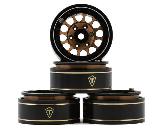 Treal Hobby Type I 1.0" Classic 12-Spoke Beadlock Wheels (Bronze) (4) (27.2g) (TLHTSCX24-242)
