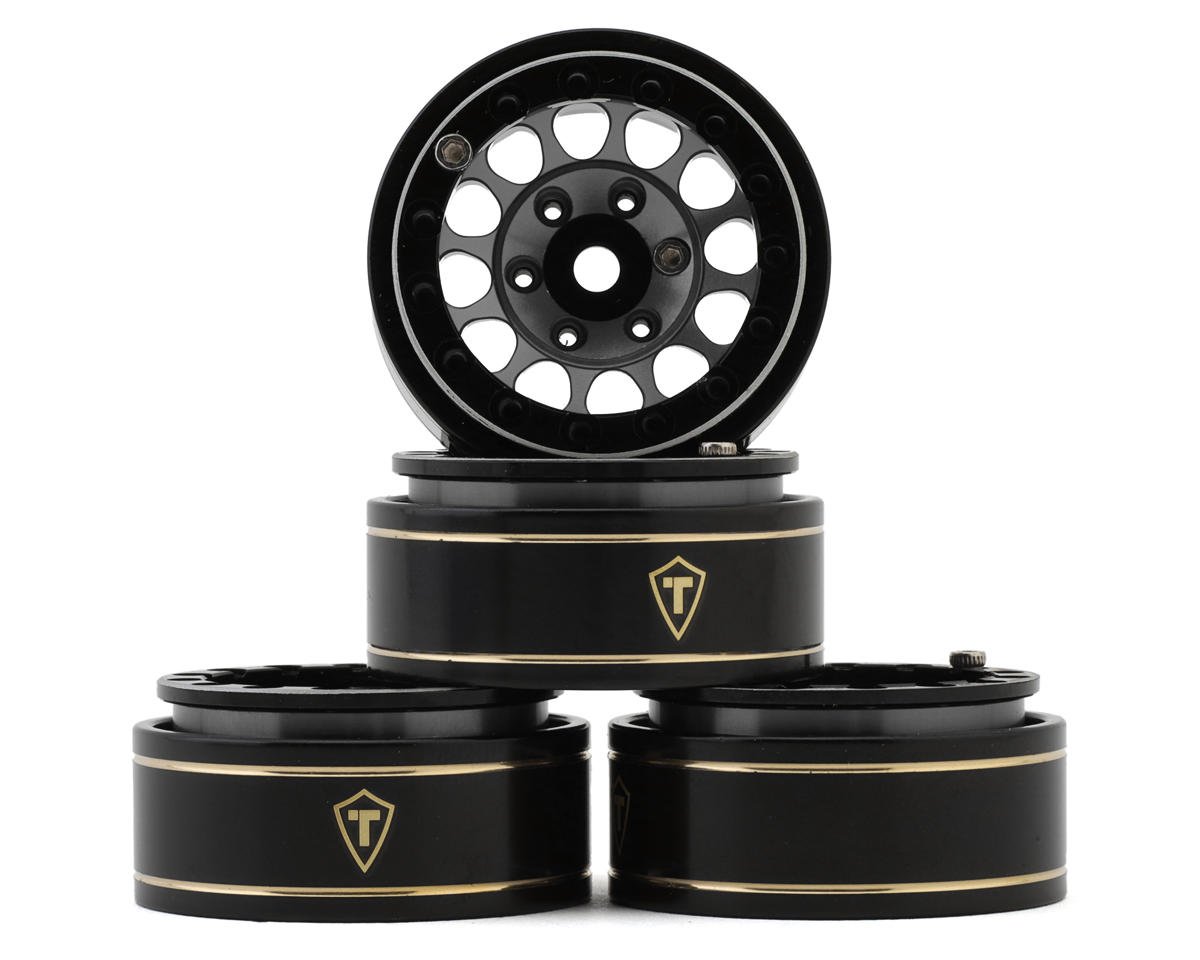 Treal Hobby Type I 1.0" Classic 12-Spoke Beadlock Wheels (Grey) (4) (27.2g) (TLHTSCX24-247)