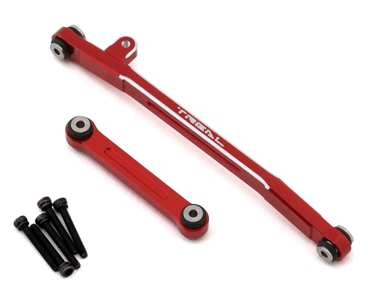 Treal Hobby Axial SCX24 V2 Aluminum Steering Links Set (Red) (TLHTSCX24-53)