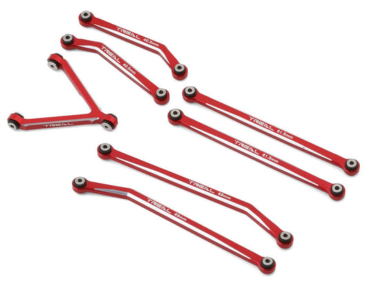 Treal Hobby Axial SCX24 Aluminum High Clearance Link Set (Red) (Deadbolt) (TLHTSCX24-72)