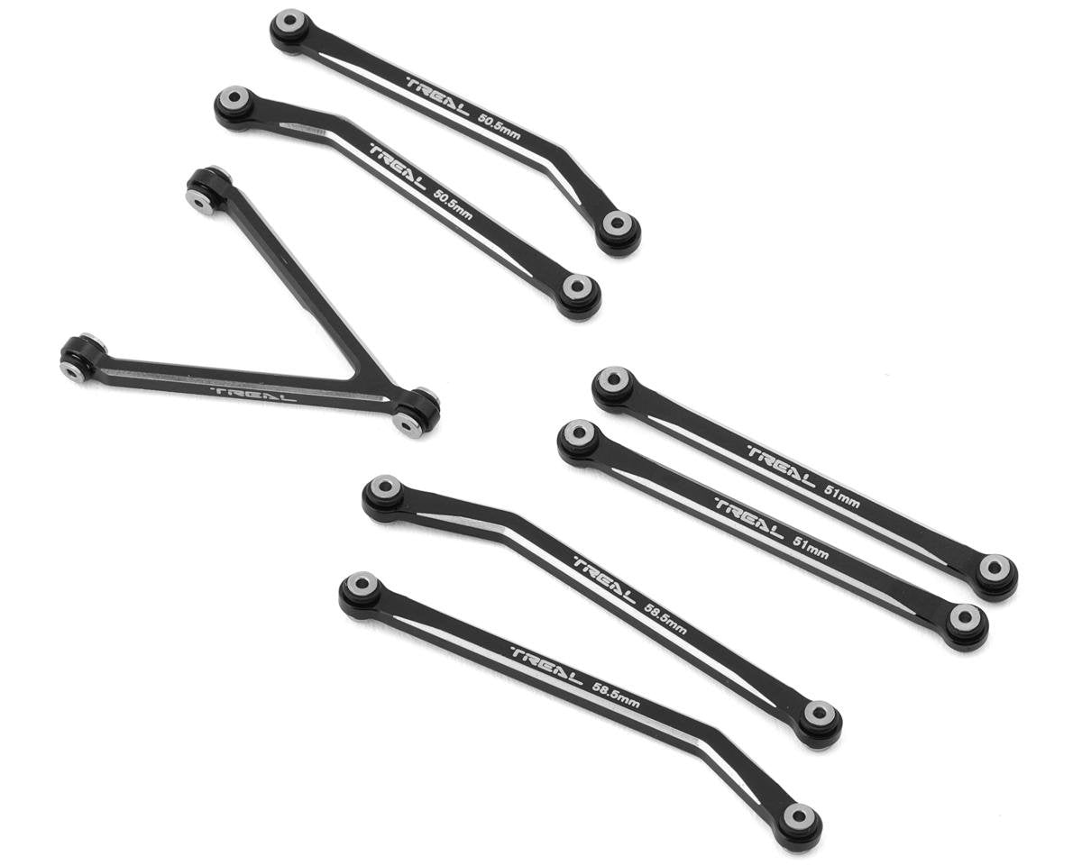 Treal Hobby Axial SCX24 Aluminum High Clearance Link Set (Black) (TLHTSCX24-82)