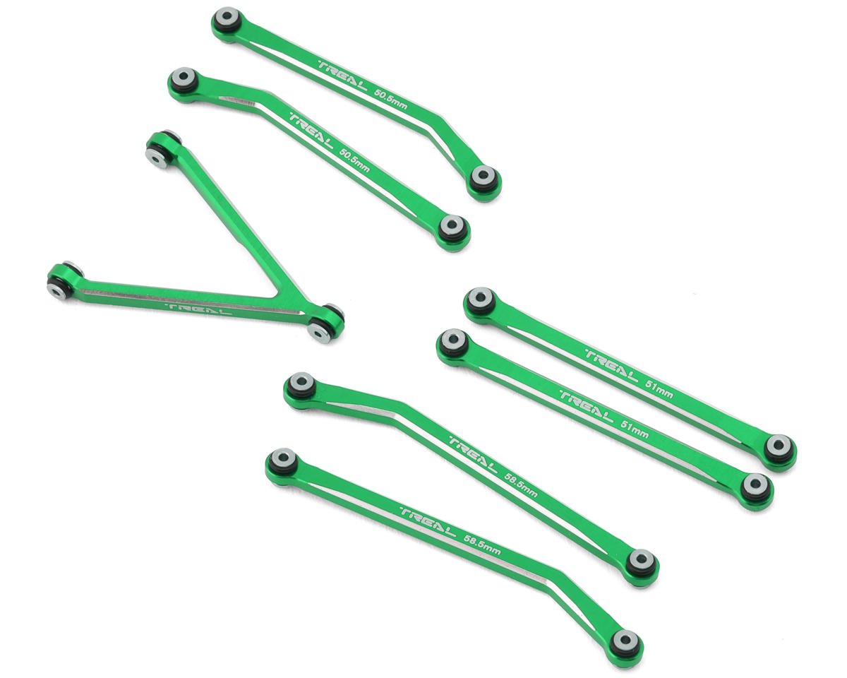 Treal Hobby Axial SCX24 Aluminum High Clearance Link Set (Green) (TLHTSCX24-84)