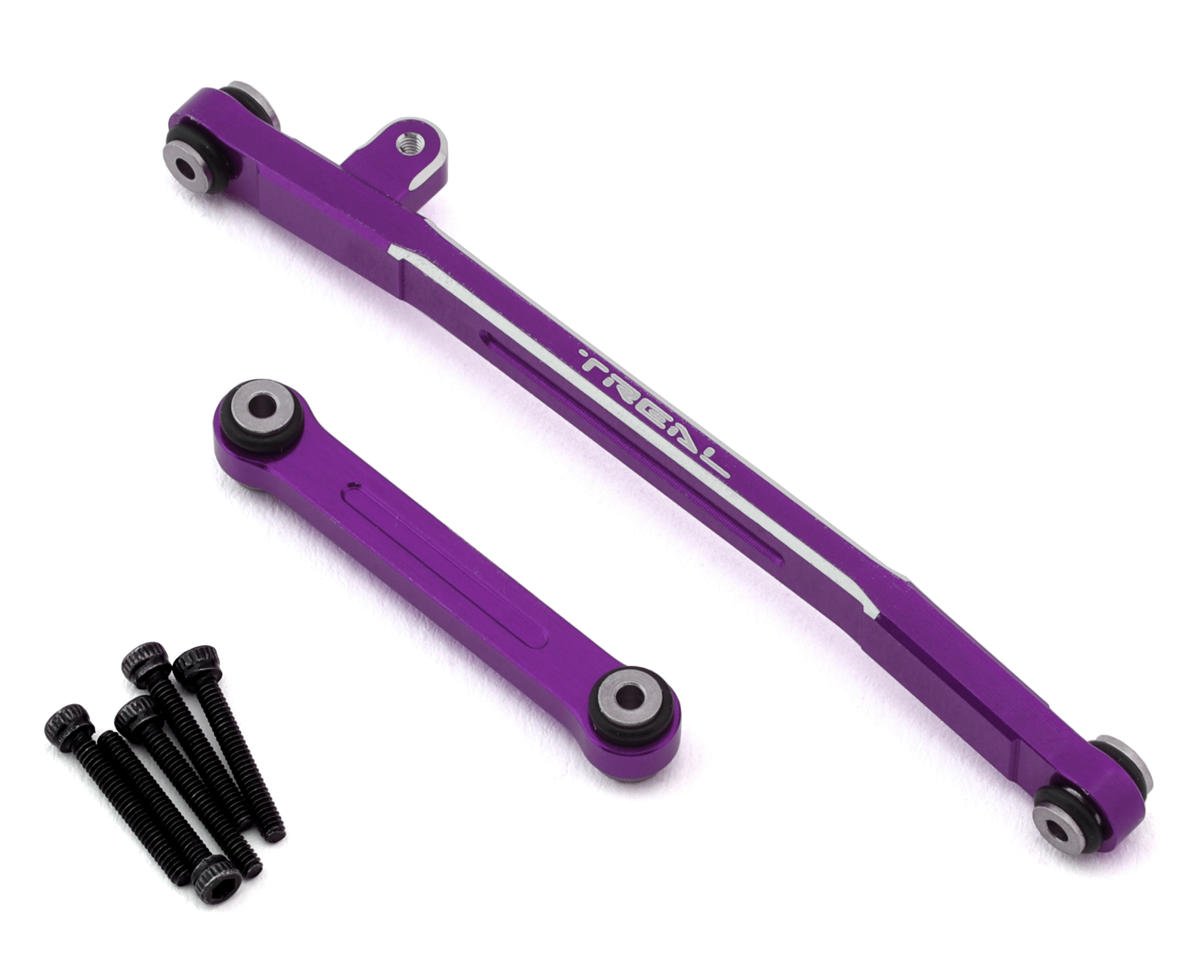 Treal Hobby Axial SCX24 V2 Aluminum Steering Links Set (Purple) (TLHTSCX24-88)
