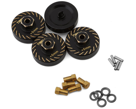 Treal Hobby Axial SCX24 Type B Brass Extended Wheel Hubs (4) (+5mm) (TLHTSCX24-91)