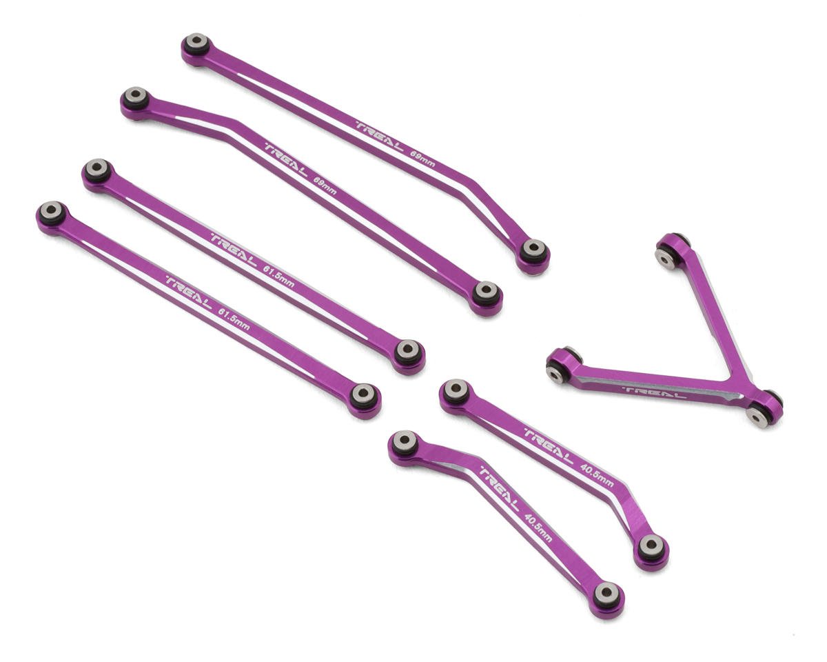 Treal Hobby Axial SCX24 Aluminum High Clearance Link Set (Purple) (Deadbolt) (TLHTSCX24-94)