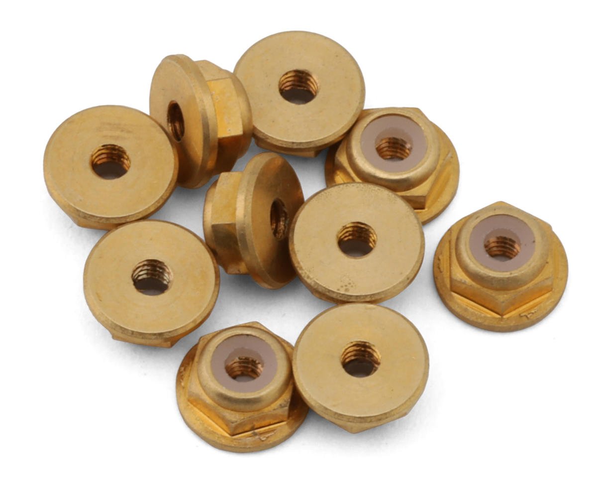 Treal Hobby Axial SCX24 Brass Nylon Lock Nuts (2x0.4mm) (10) (TLHTSCX24-95)
