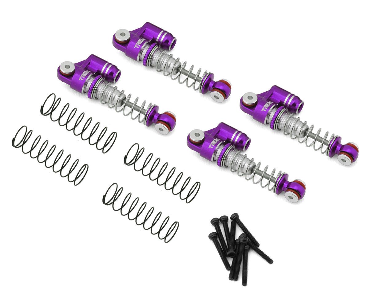 Treal Hobby Axial SCX24 Aluminum Threaded Shocks (Purple) (4) (TLHTSCX24-97)