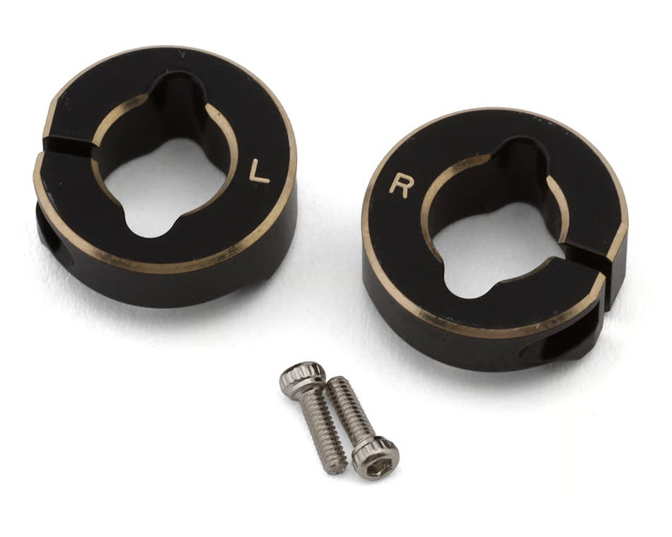 TREAL HOBBY - Axial SCX30 Brass Rear Counterweights (Black) (2) (4.65g ea) (TLHTSCX30-07)