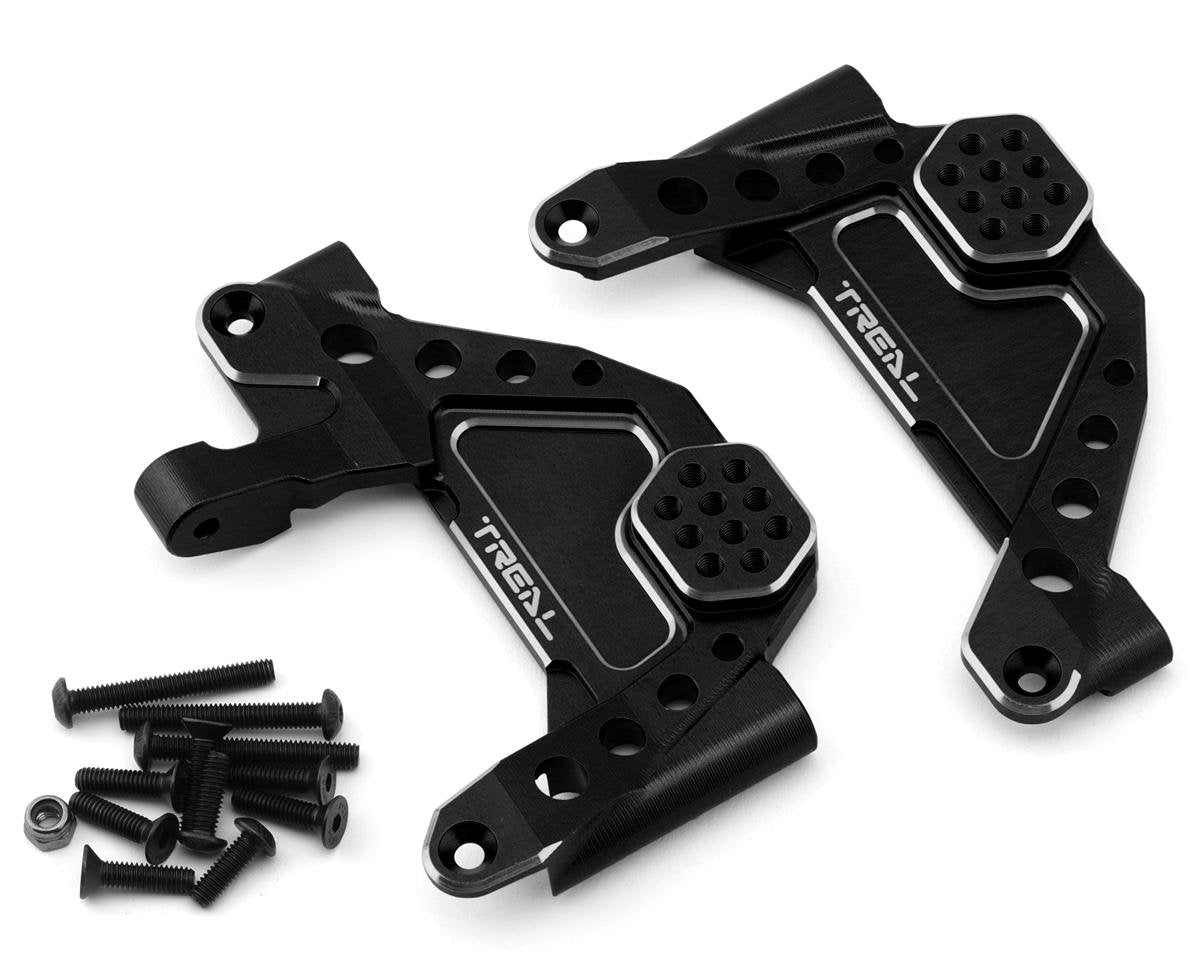 Treal Hobby SCX6 Aluminum Front Shock Towers (Black) (2) w/Panhard (TLHTSCX6-08)