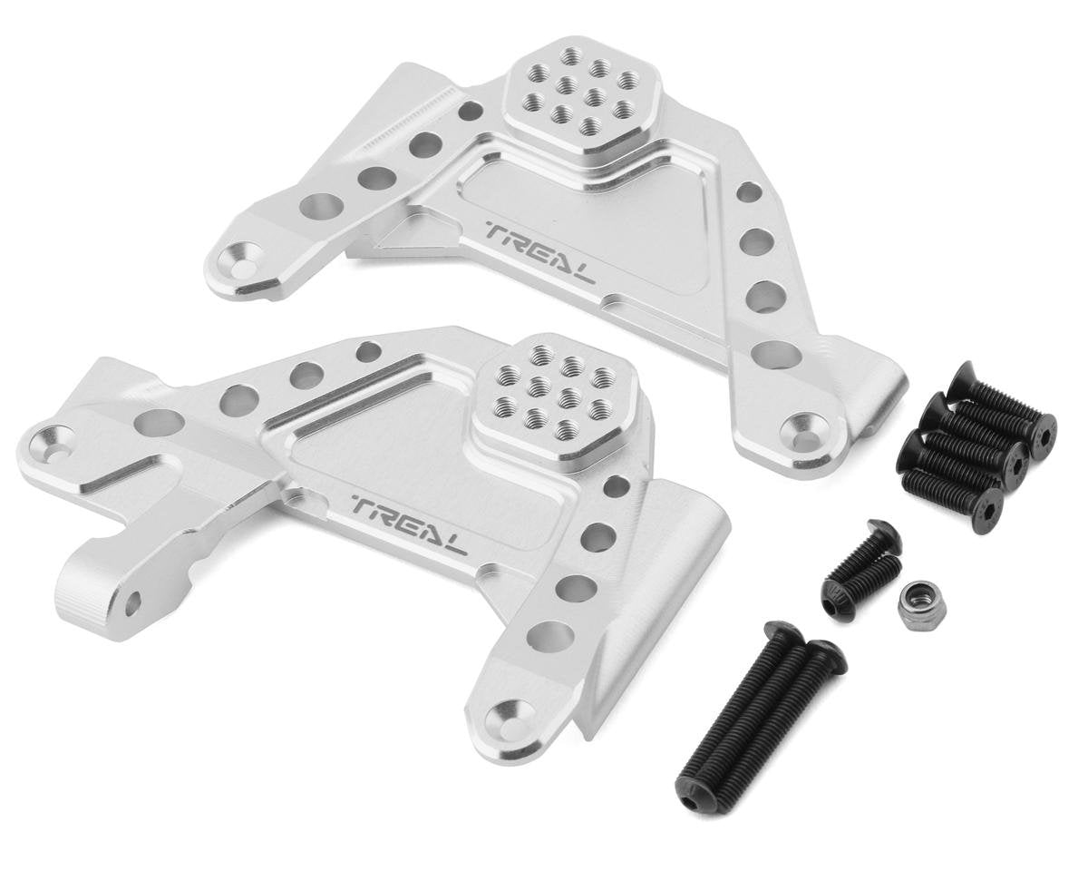 Treal Hobby SCX6 Aluminum Front Shock Towers (Silver) (2) w/Panhard (TLHTSCX6-09)