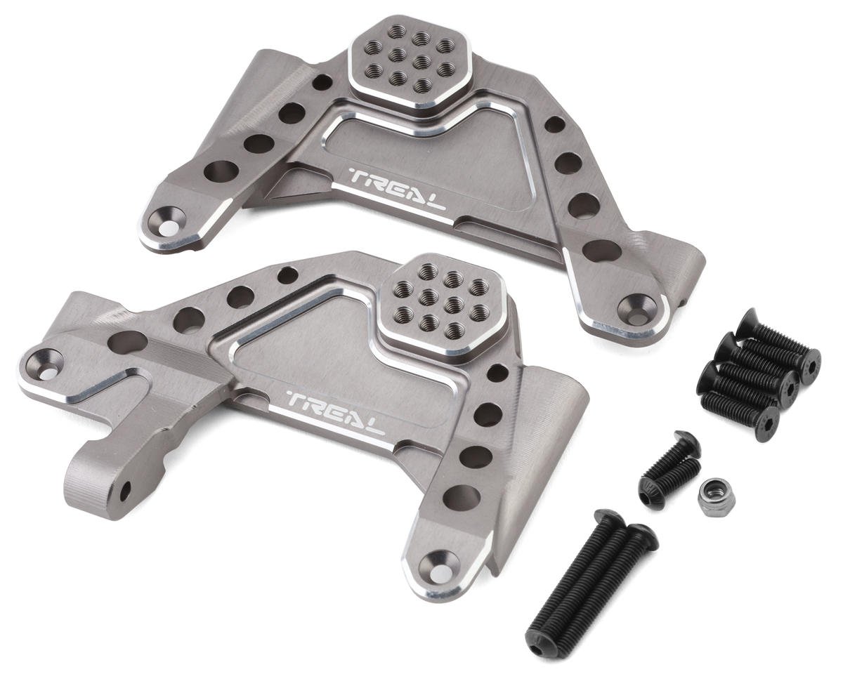 Treal Hobby SCX6 Aluminum Front Shock Towers (Titanium) (2) w/Panhard (TLHTSCX6-10)