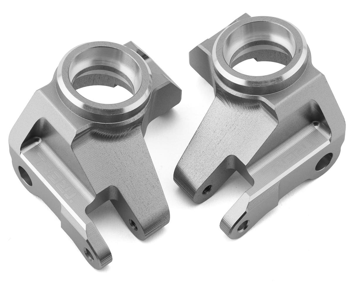 Treal Hobby SCX6 Aluminum Front Steering Knuckles (Silver) (2) (TLHTSCX6-17)