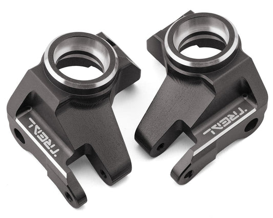 Treal Hobby SCX6 Aluminum Front Steering Knuckles (Titanium) (2) (TLHTSCX6-18)
