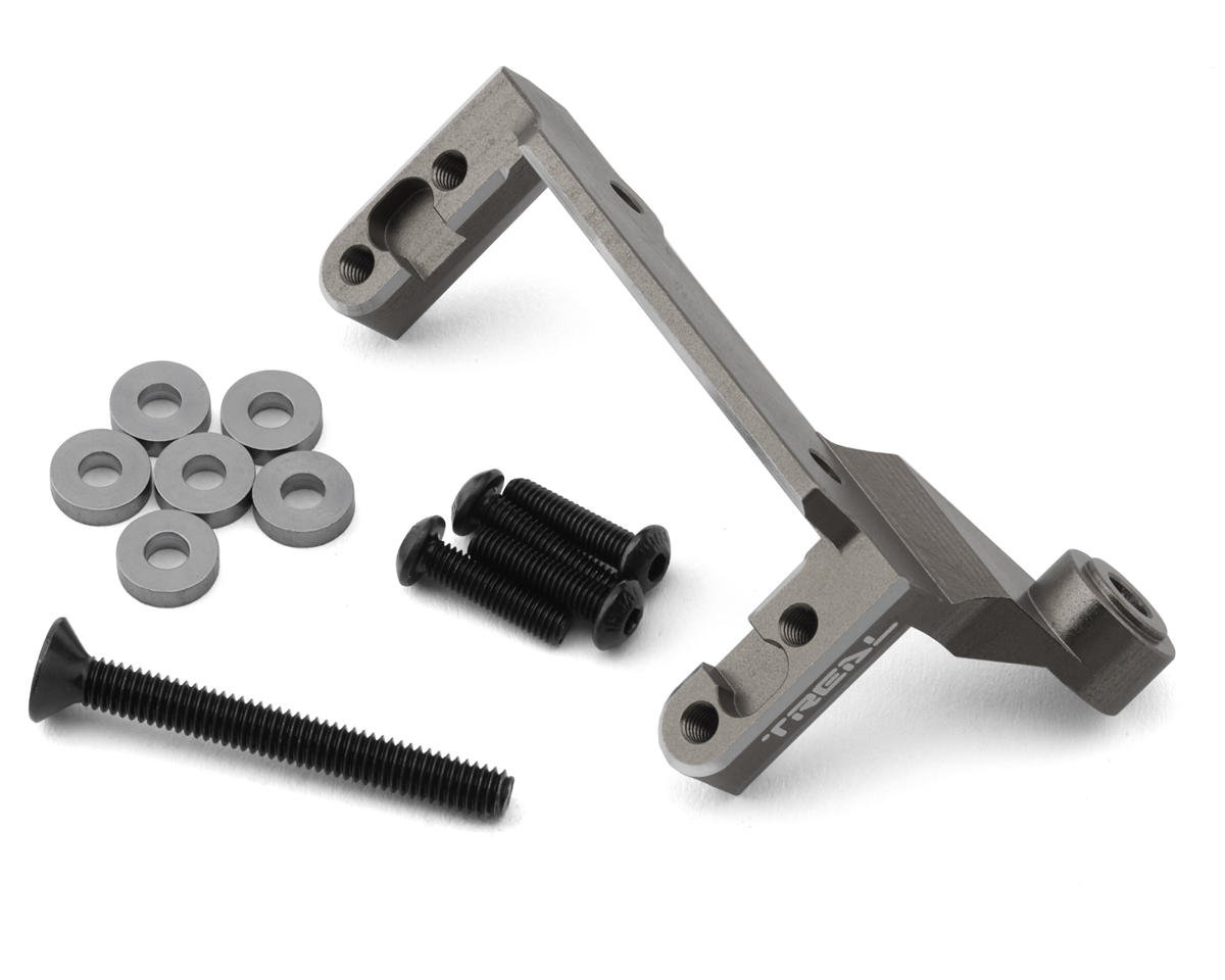 Treal Hobby SCX6 Aluminum 2-Speed Transmission Servo Mount (Titanium) (TLHTSCX6-46)