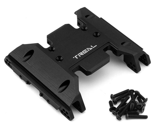 Treal Hobby SCX6 Aluminum Center Skid Plate (Black) (TLHTSCX6-54)