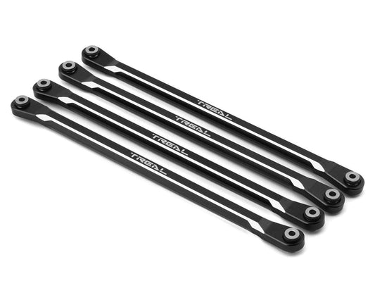 Treal Hobby SCX6 Aluminum Lower Links Set (Black) (Std Length) (4) (TLHTSCX6-75)