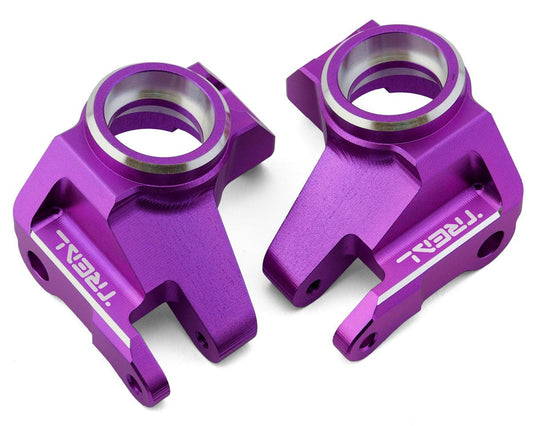 Treal Hobby SCX6 Aluminum Front Steering Knuckles (Purple) (2) (TLHTSCX6-91)