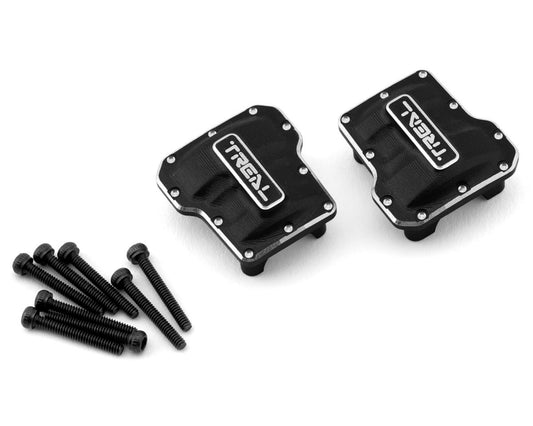 Treal Hobby Aluminum Axle Differential Covers for Traxxas TRX-4M (Black) (2) (TLHTTRX-4M-28)