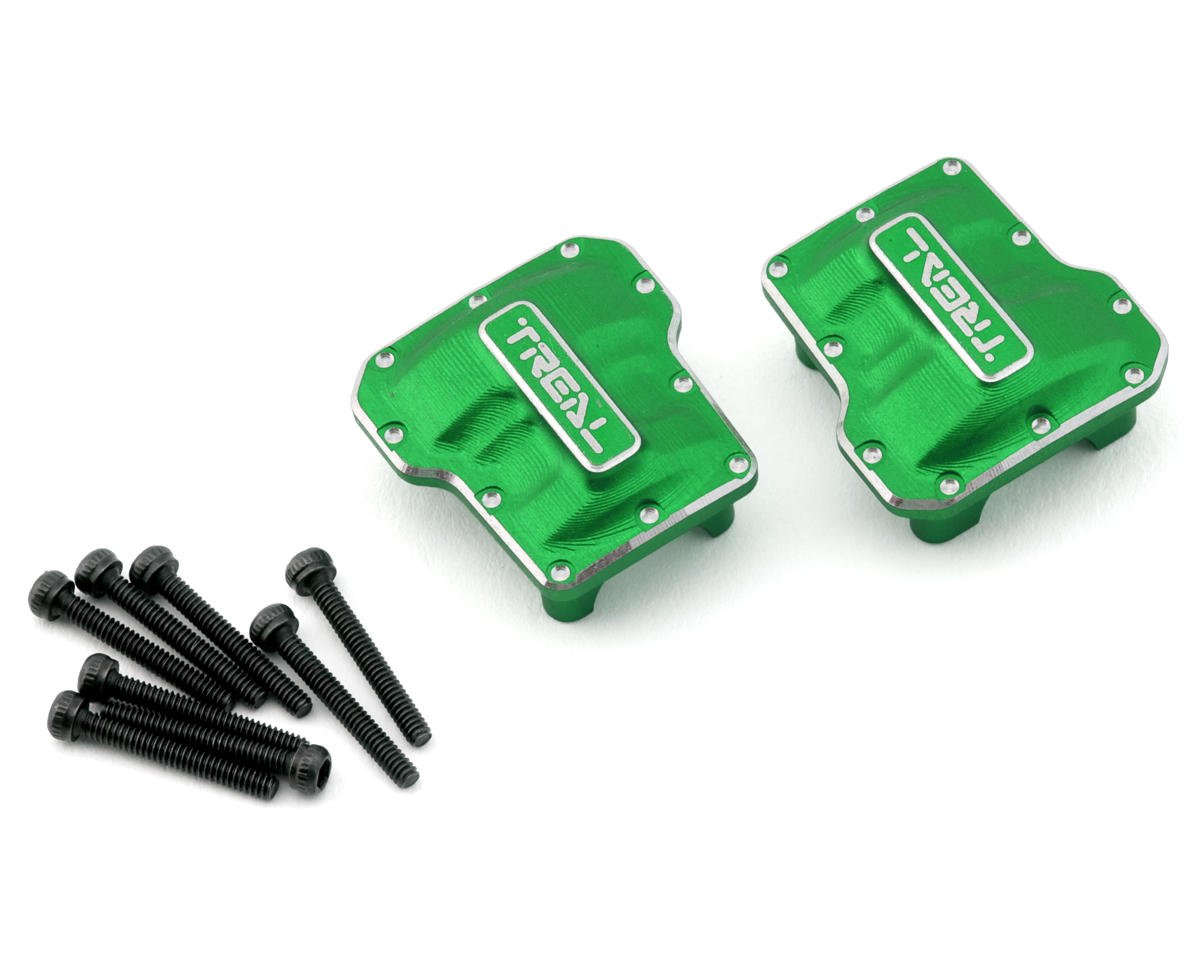 Treal Hobby Aluminum Axle Differential Covers for Traxxas TRX-4M (Green) (2) (TLHTTRX-4M-30)