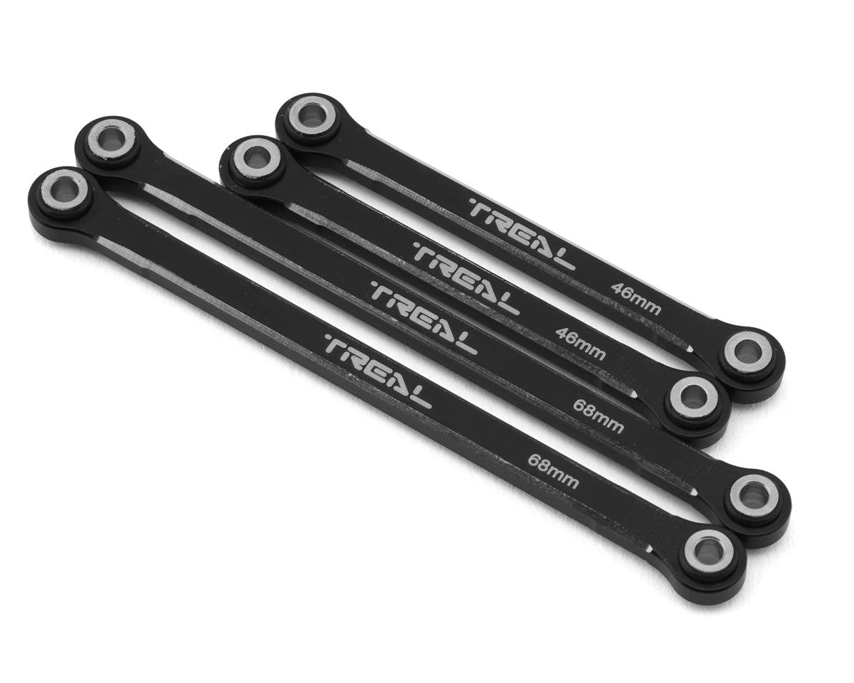 Treal Hobby Aluminum Upper Suspension Links for Traxxas TRX-4M (Black) (4) (TLHTTRX-4M-38)