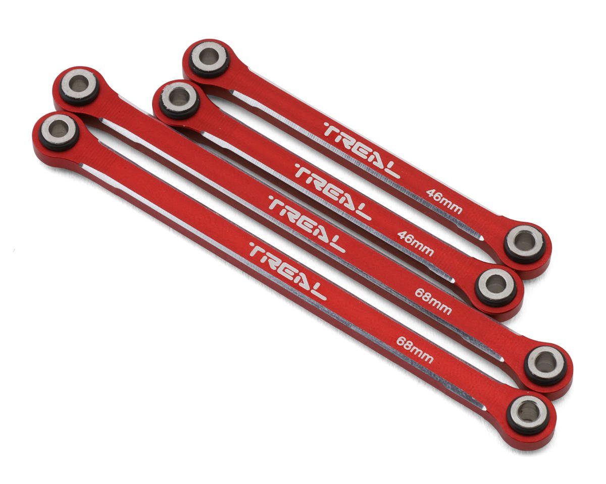 Treal Hobby Aluminum Upper Suspension Links for Traxxas TRX-4M (Red) (4) (TLHTTRX-4M-42)