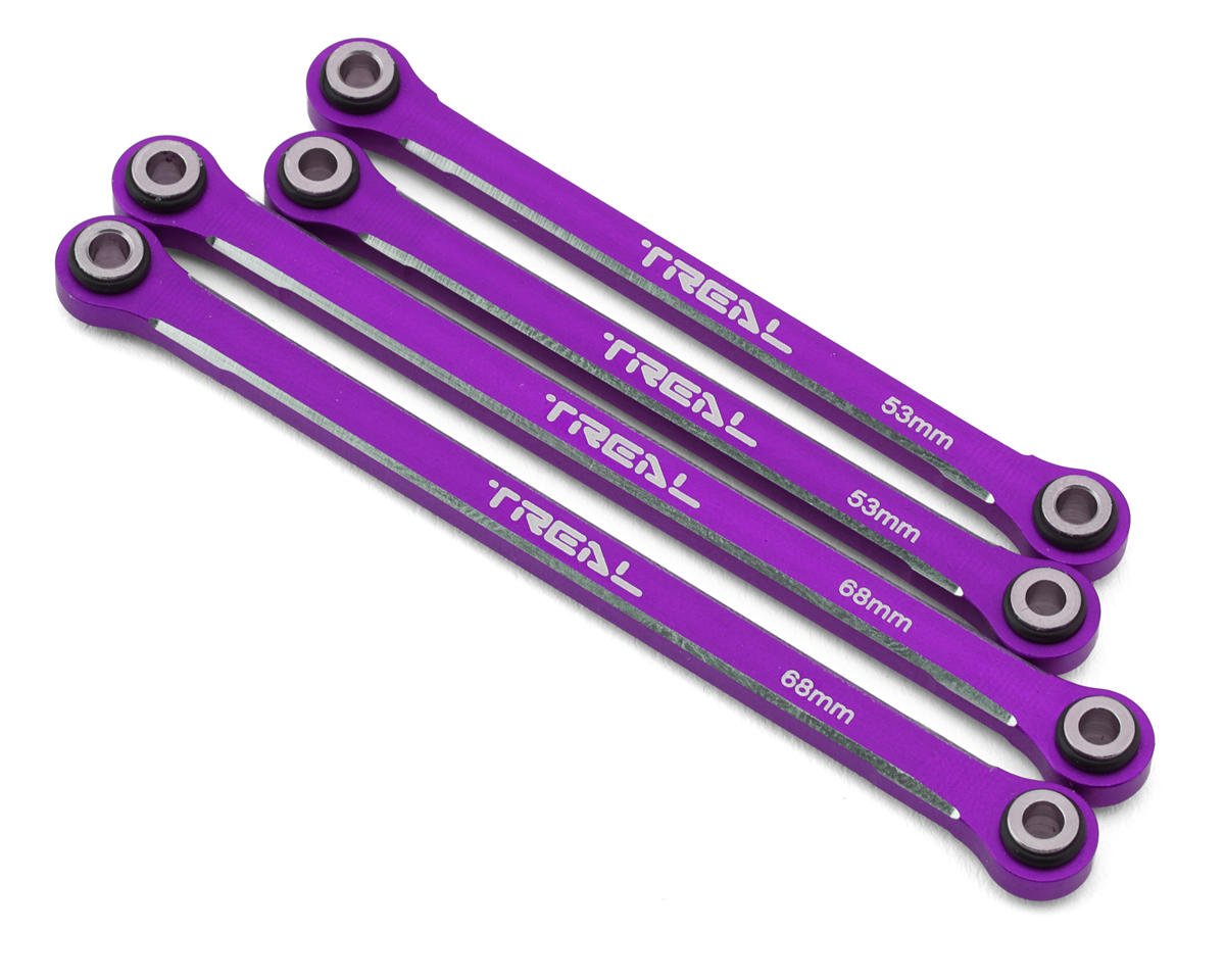 Treal Hobby Aluminum Lower Suspension Links for Traxxas TRX-4M (Purple) (4) (TLHTTRX-4M-46)