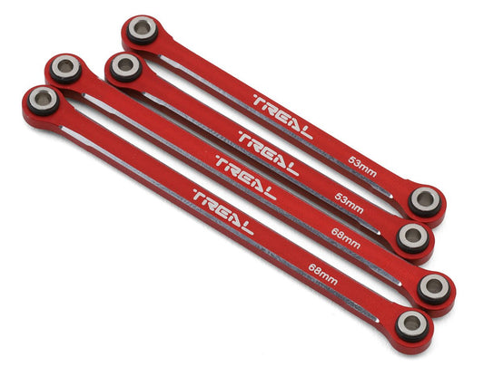 Treal Hobby Aluminum Lower Suspension Links for Traxxas TRX-4M (Red) (4) (TLHTTRX-4M-47)
