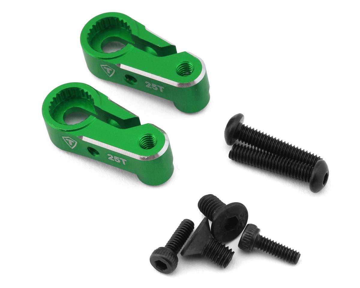 Treal Hobby Aluminum Clamping Servo Horns for Traxxas TRX-4M (Green) (2) (25T) (TLHTTRX-4M-79)