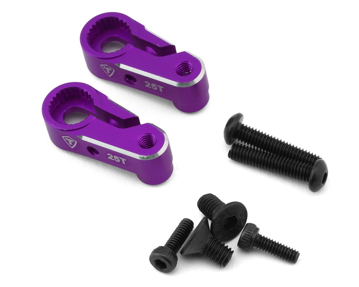 Treal Hobby Aluminum Clamping Servo Horns for Traxxas TRX-4M (Purple) (2) (25T) (TLHTTRX-4M-80)