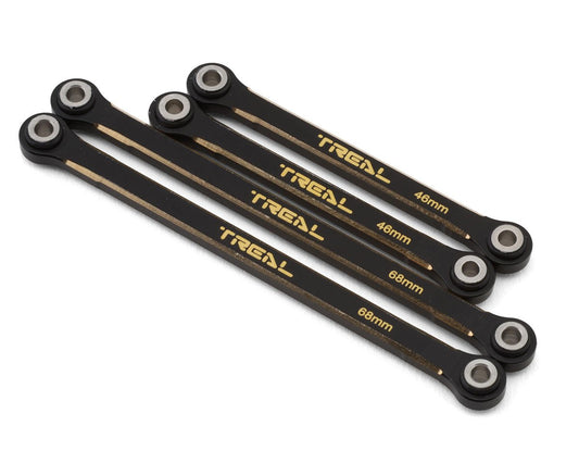 Treal Hobby Brass Upper Suspension Links for Traxxas TRX-4M (Black) (4) (25.5g) (TLHTTRX-4M-83)