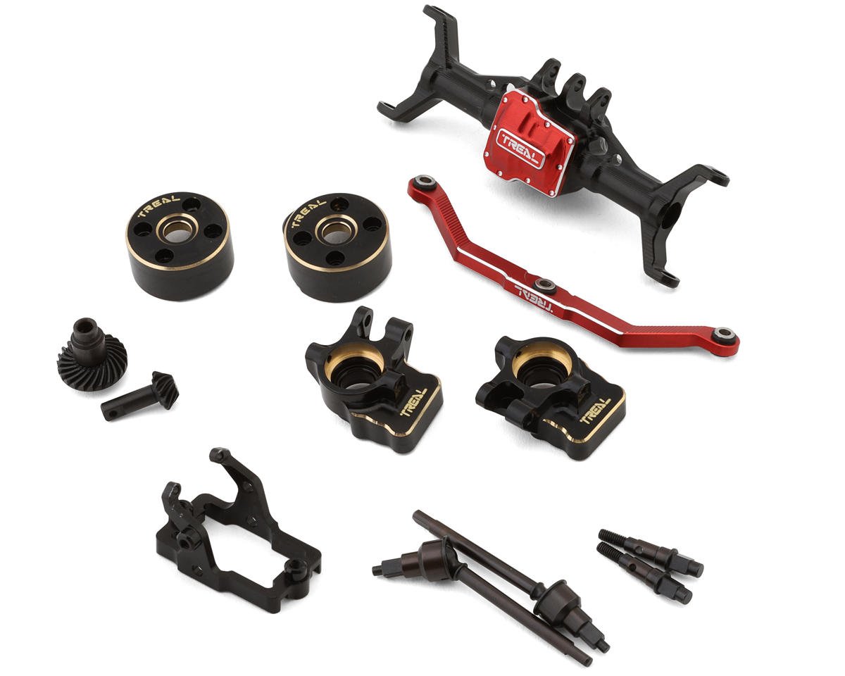Treal Hobby Aluminum Front Portal Axle Set for Traxxas TRX-4M (Black) (TLHTTRX-4M-87)