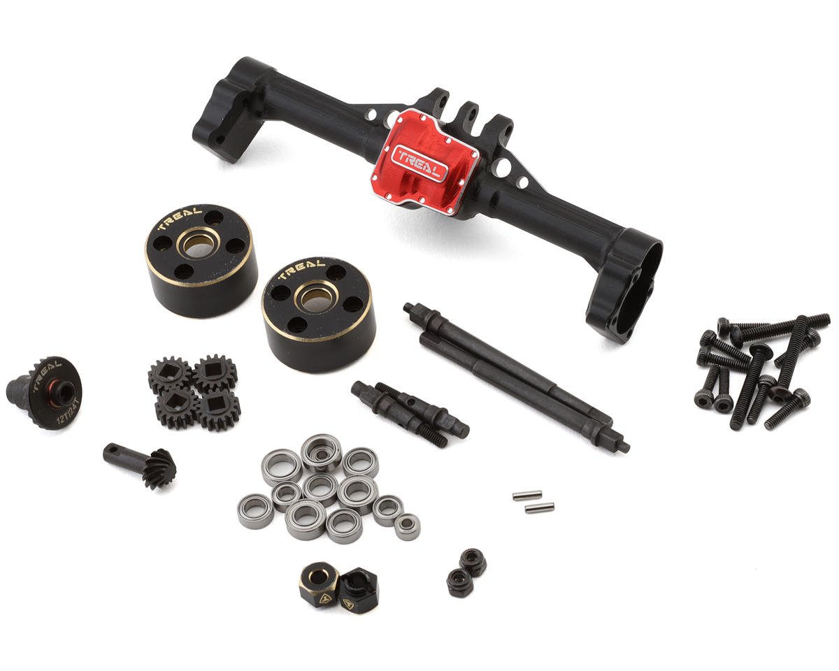 Treal Hobby Aluminum Complete Rear Portal Axle for Traxxas TRX-4M w/Brass Covers (TLHTTRX-4M-89)
