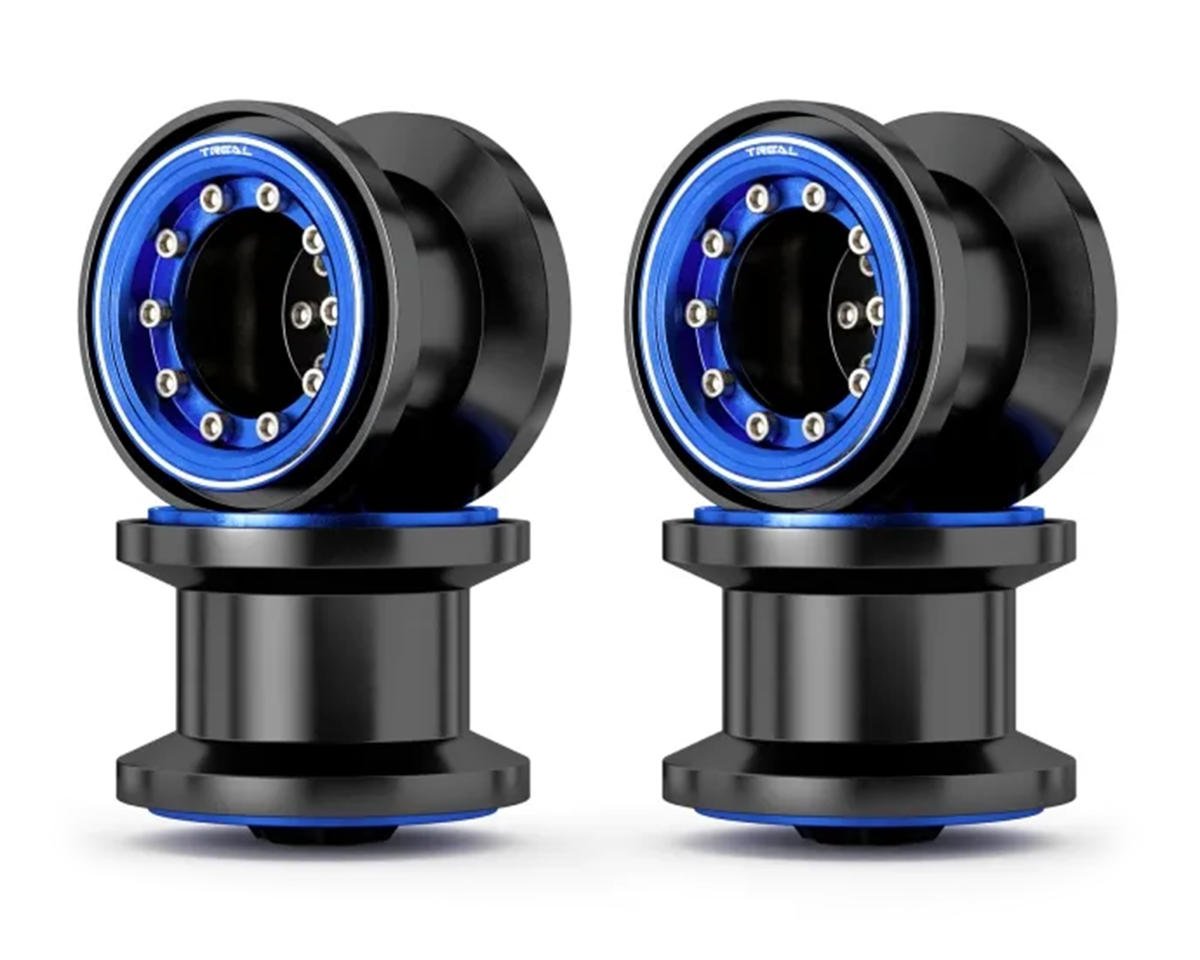 Treal Hobby 7075 Aluminum Beadlock Wheels for Traxxas¨ TRX-4MTª (Black/Blue) (TLHTTRX-4MT-114)