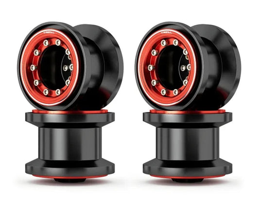 Treal Hobby 7075 Aluminum Beadlock Wheels for Traxxas¨ TRX-4MTª (Black/Red) (TLHTTRX-4MT-115)