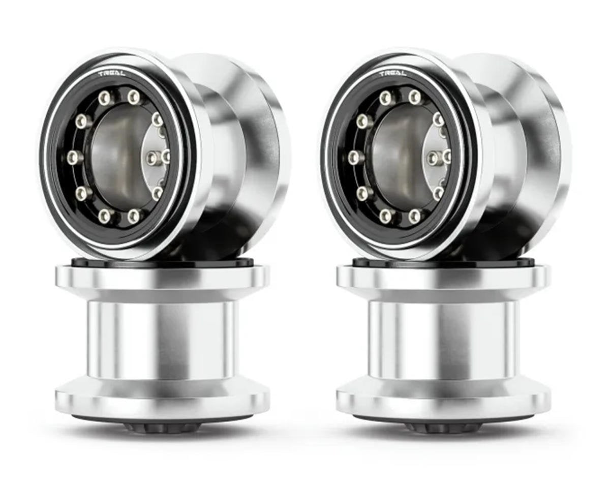 Treal Hobby 7075 Aluminum Beadlock Wheels for Traxxas¨ TRX-4MTª (Silver/Black) (TLHTTRX-4MT-116)