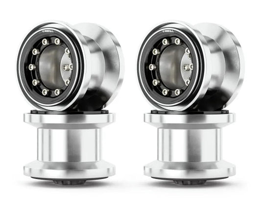 Treal Hobby 7075 Aluminum Beadlock Wheels for Traxxas¨ TRX-4MTª (Silver/Black) (TLHTTRX-4MT-116)