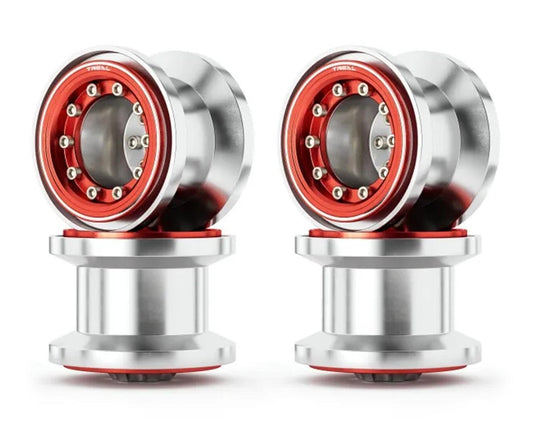 Treal Hobby 7075 Aluminum Beadlock Wheels for Traxxas¨ TRX-4MTª (Silver/Red) (TLHTTRX-4MT-118)